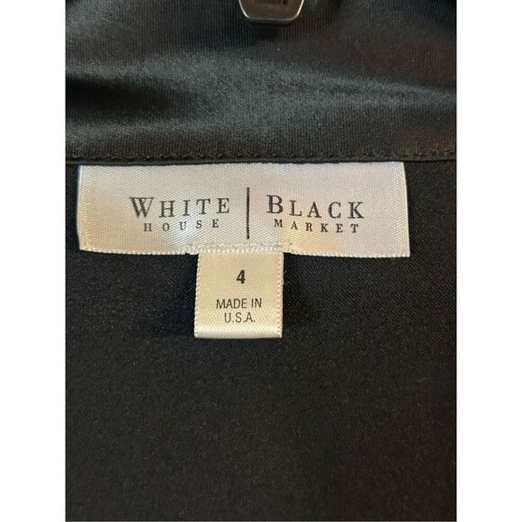 White House Black Market satin evening wrap, jacket size 4 (4918) Read - Picture 2 of 5